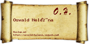 Osvald Heléna névjegykártya